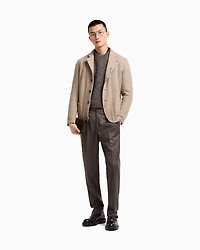 Emporio Armani - Decrease stockinette stitch alpaca-blend jumper, Man, Green, Size: