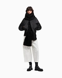 Emporio Armani - Jacquard chenille jumper with pattern, Woman, Black, Size: