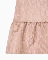 Emporio Armani - Leaf design jacquard dress with frill, Girl, Pink, Size: