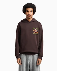 Emporio Armani - New York Capsule Collection EAT NYC print jersey hooded sweatshirt, Man, Brown, Size: