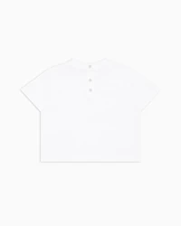 Emporio Armani - ASV jersey T-shirt with Ti amo print, Boy, White, Size: