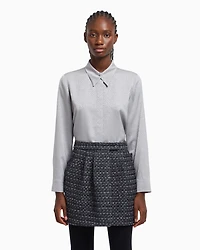 Emporio Armani - Shirt with chevron motif print, Woman, Grey, Size: