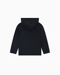 Emporio Armani - Comfort-fit hooded sweatshirt double jersey, Boy, Navy Blue, Size: