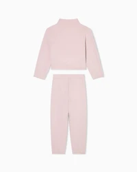 Emporio Armani - ASV interlock jersey tracksuit with full-zip sweatshirt, Girl, Pink, Size: