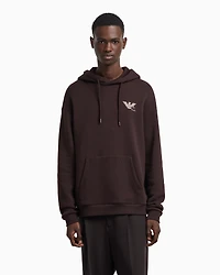 Emporio Armani - ASV jersey twill sweatshirt with a playing cards print, Man, Brown, Size: