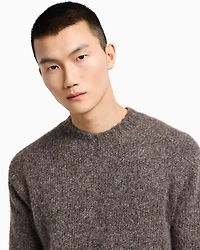 Emporio Armani - Decrease stockinette stitch alpaca-blend jumper, Man, Green, Size: