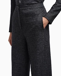 Emporio Armani - ASV Icon houndstooth cloth trousers, Woman, Black, Size: