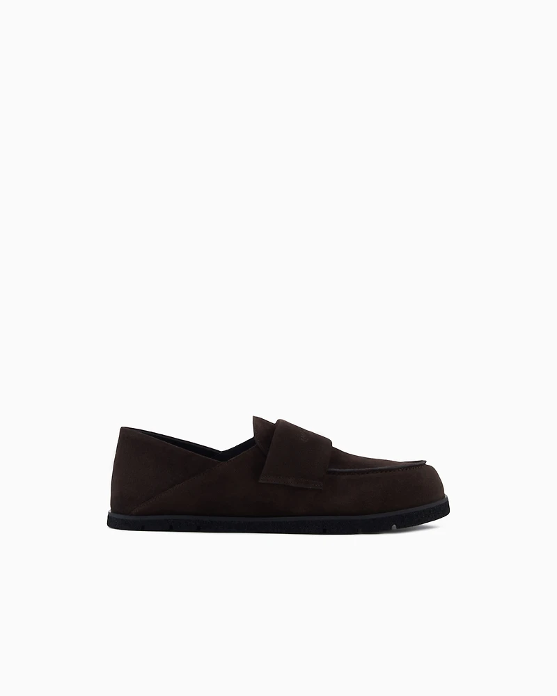 Emporio Armani - Suede loafers, Man, Brown, Size: