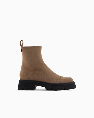 Emporio Armani - Icon suede ankle boots, Woman, Size: