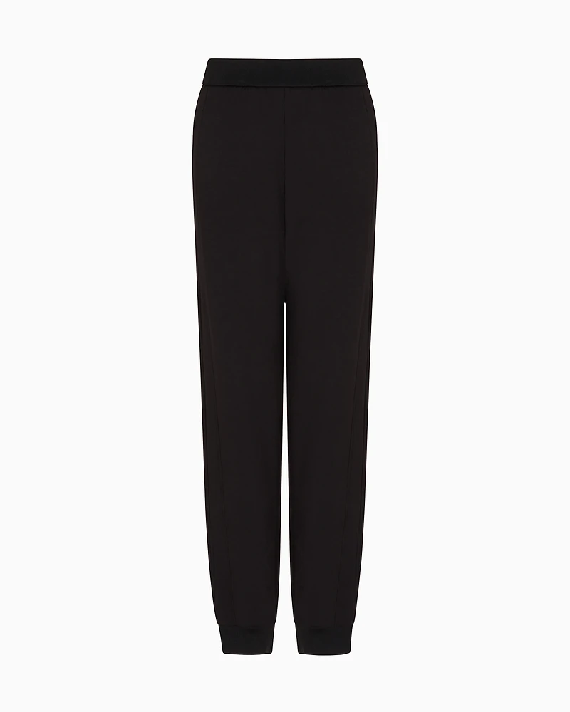 Emporio Armani - ASV Travel Essentials capsule collection double-jersey joggers, Woman, Black, Size: