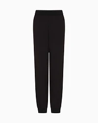 Emporio Armani - ASV Travel Essentials capsule collection double-jersey joggers, Woman, Black, Size: