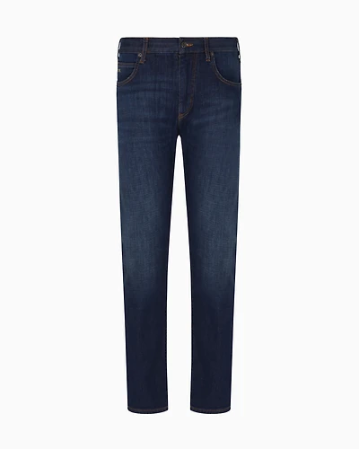 Emporio Armani - J45 regular-fit denim jeans a classic wash, Man, Blue, Size: