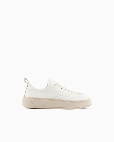 Emporio Armani - Sneakers with contrasting laces, Man, White, Size: