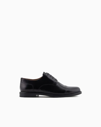 Emporio Armani - Icon leather brogues, Woman, Black, Size: