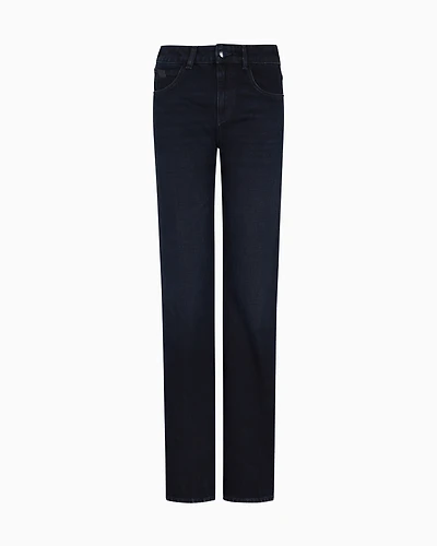 Emporio Armani - J9D worn-look, slim-fit denim jeans, Woman, Blue, Size: