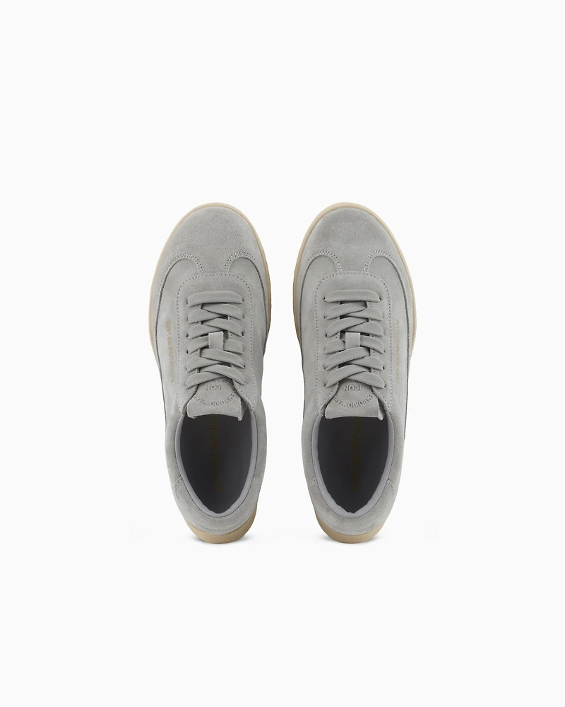 Emporio Armani - Leather and suede sneakers , Woman, Size: