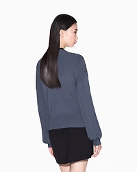 Armani Exchange - Cardigan with ribbed sleeves, Woman, Grey, Size: