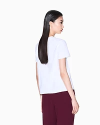 Armani Exchange - Regular fit T-shirt with graphic logo, Woman, White, Size: