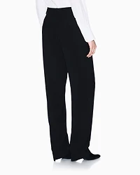Armani Exchange - Trousers with pleats flowing fabric, Woman, Black, Size: