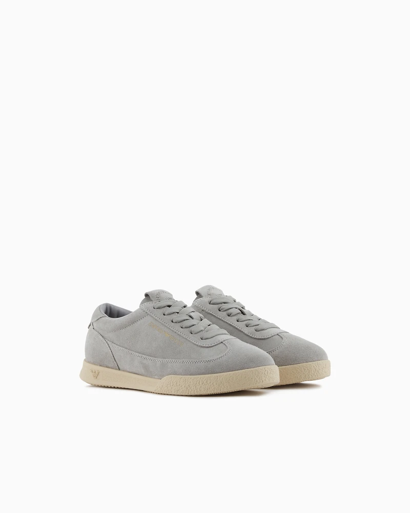 Emporio Armani - Leather and suede sneakers , Woman, Size: