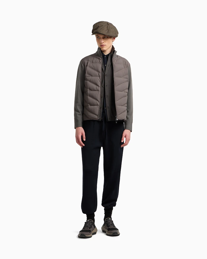 Emporio Armani - Travel Essentials plain-knit virgin-wool cardigan, Man, Navy Blue, Size: