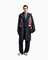 Emporio Armani - Virgin-wool twill single-breasted blazer, Man, Navy Blue, Size: