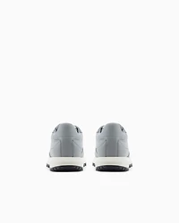 Emporio Armani - ASV recycled nylon sneakers with regenerated Saffiano details, Man, Size: