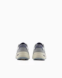 Emporio Armani - Mesh sneakers with suede details and an eagle logo, Woman, Grey, Size: