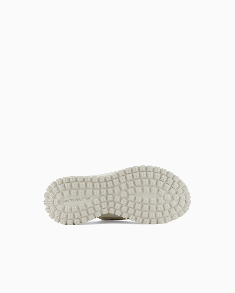 Emporio Armani - Chunky leather sneakers, Man, White, Size: