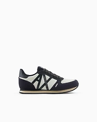 Armani Exchange - Sneakers eco-suede, mesh and nylon, Man, Navy Blue, Size: