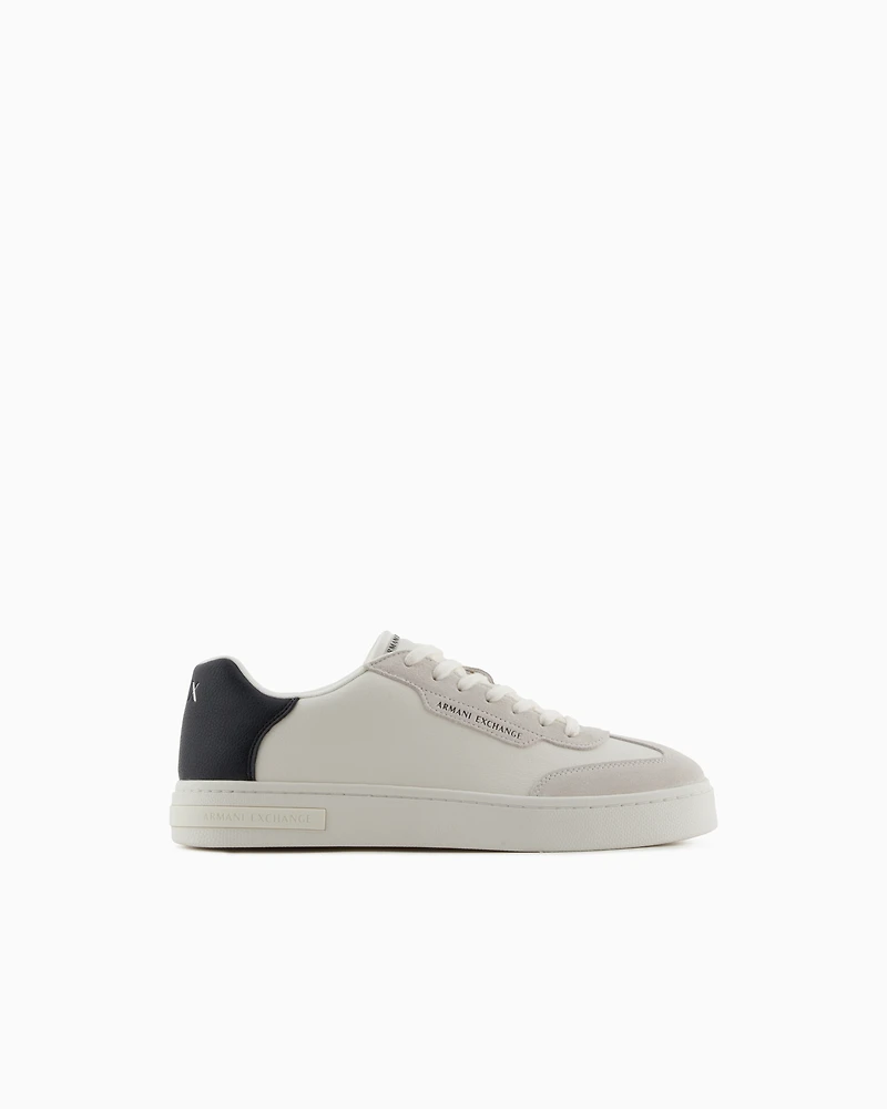 Armani Exchange - Sneakers with contrasting inserts, Man, White, Size:
