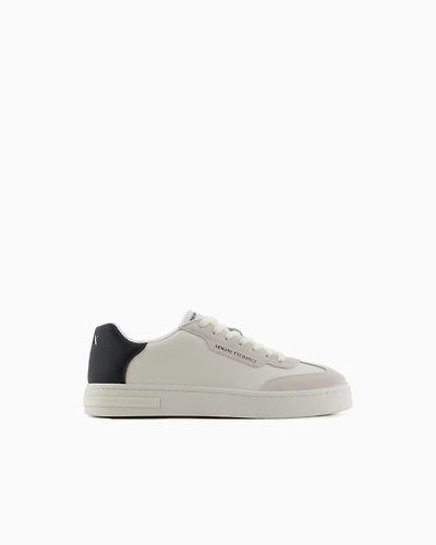 Armani Exchange - Sneakers with contrasting inserts, Man, White, Size: