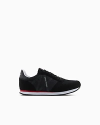 Armani Exchange - Sneakers eco-suede, mesh and nylon, Man, Black, Size:
