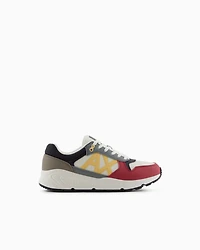 Armani Exchange - Sneakers with side logo and contrasting inserts, Man, Patterned, Size: