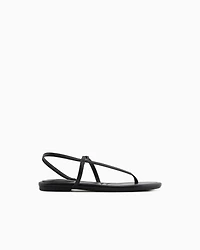 Armani Exchange - Flip flops with strap, Woman, Black, Size:
