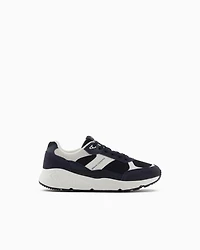 Armani Exchange - Oversized sneakers with contrasting inserts, Man, Black, Size: