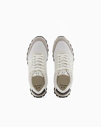 Armani Exchange - Sneakers eco-suede, mesh and nylon, Man, Brown, Size: