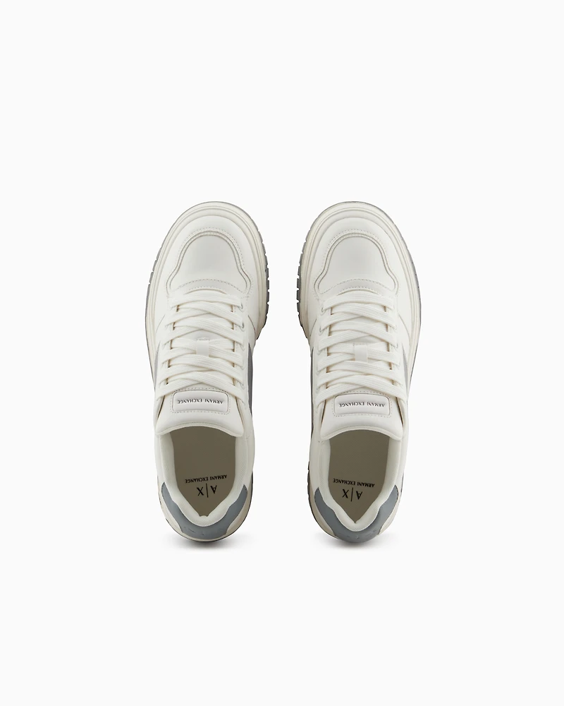Armani Exchange - Sneakers with contrasting side band, Man, Grey, Size: