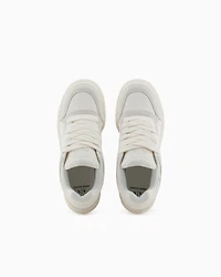 Armani Exchange - Oversized sneakers with contrasting inserts, Man, White, Size: