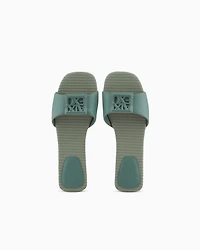Armani Exchange - Slippers with band and logo, Woman, Green, Size: