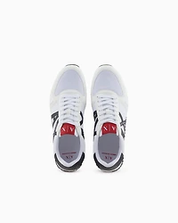 Armani Exchange - Sneakers eco-suede, mesh and nylon, Man, White, Size: