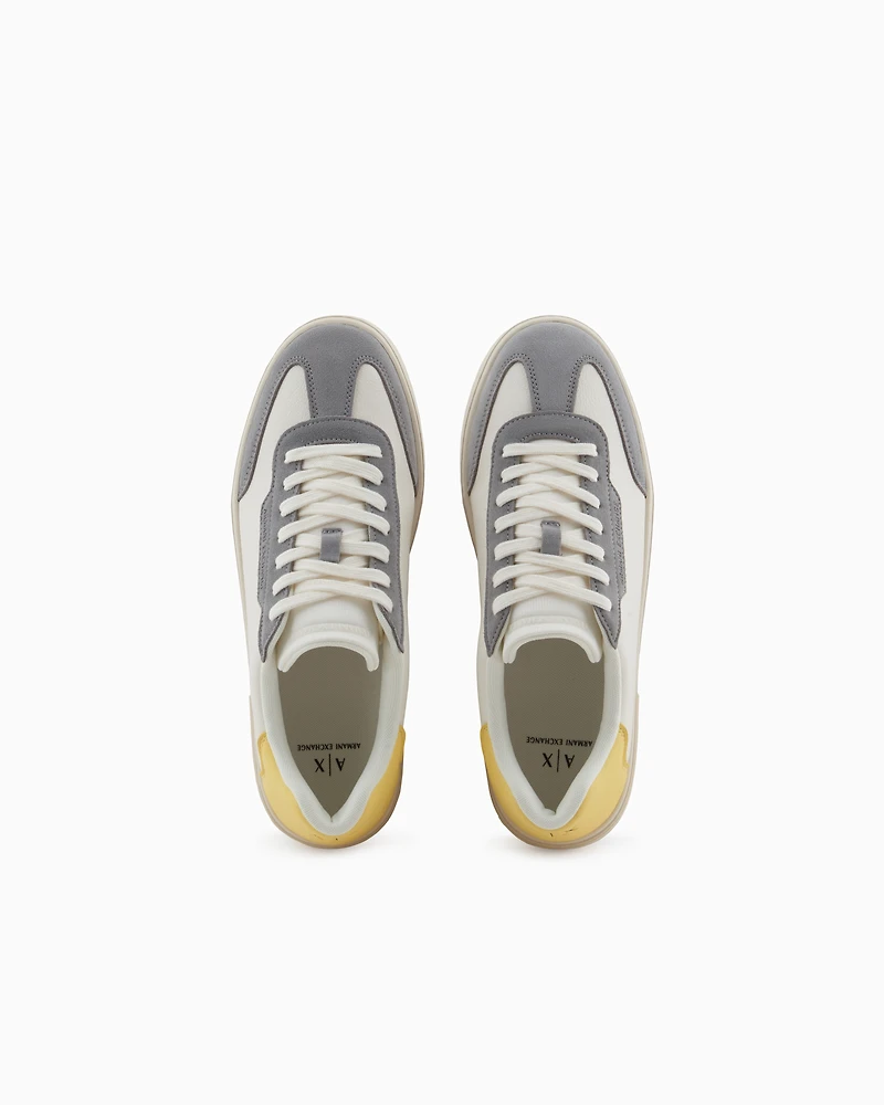 Sneakers with contrasting inserts