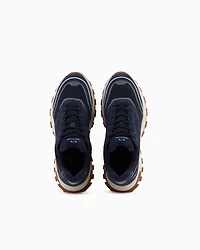 Mesh sneakers with oversized sole