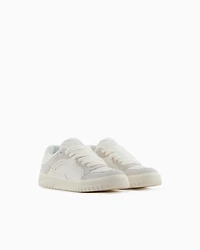 Armani Exchange - Oversized sneakers with contrasting inserts, Man, White, Size: