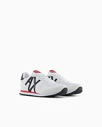 Armani Exchange - Sneakers eco-suede, mesh and nylon, Man, White, Size: