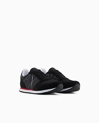 Armani Exchange - Sneakers eco-suede, mesh and nylon, Man, Black, Size:
