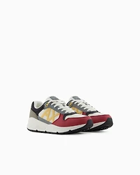 Armani Exchange - Sneakers with side logo and contrasting inserts, Man, Patterned, Size:
