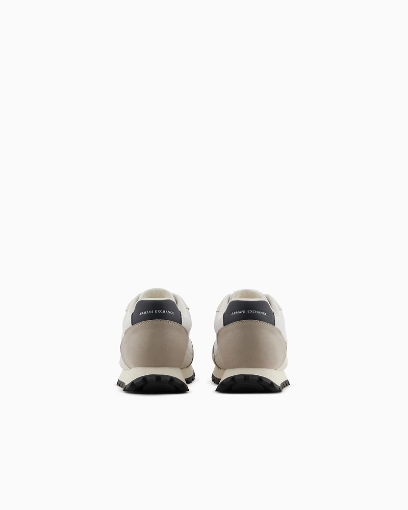 Armani Exchange - Sneakers eco-suede, mesh and nylon, Man, Brown, Size: