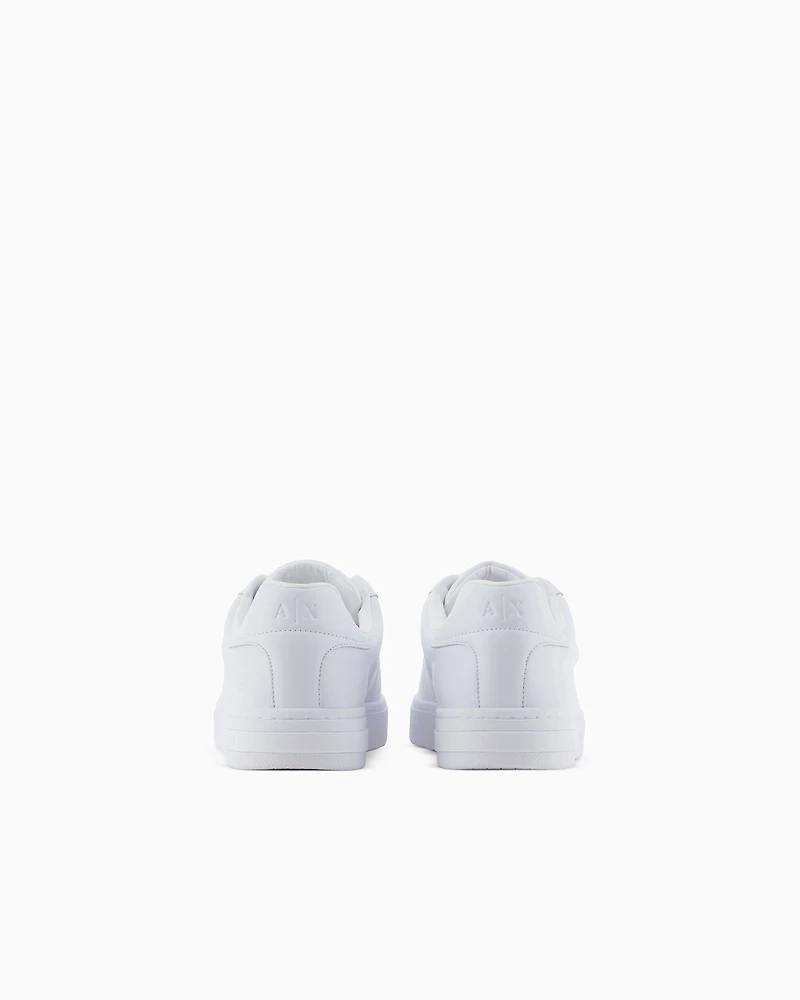 Leather sneakers with logo on the sole