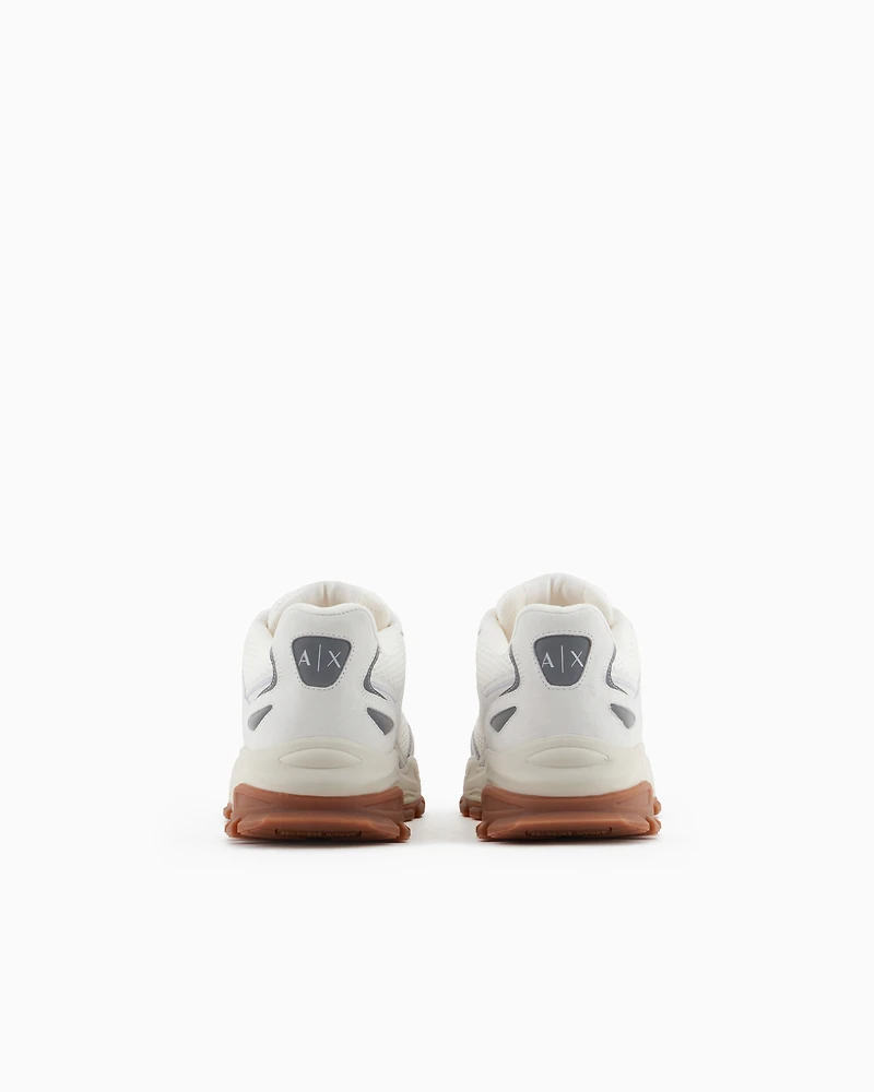 Mesh sneakers with oversized sole